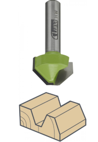 Įlaidavimo frezos LUNA, su guoliuku, 48 x 22,5 mm, 45 laipsnių