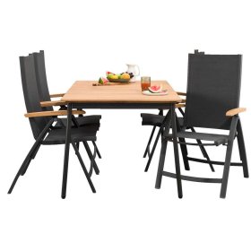 Sodo baldų komplektas NOVELLY HOME Vita CH325P-PWT020, 4 kėdės, stalas