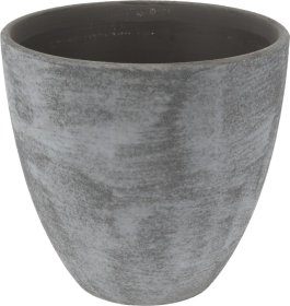 Keraminis lauko vazonas, pilkos sp., 16,5 x 16,5 x 16 cm.
