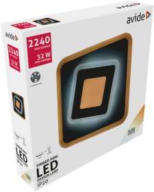 Lubinis LED šviestuvas AVIDE Timber At-9545/4463, 32 W, 200-265 V, 5000 K, 2240-2940 lm, IP20, 3 švietimo režimai, 200 x 40 mm