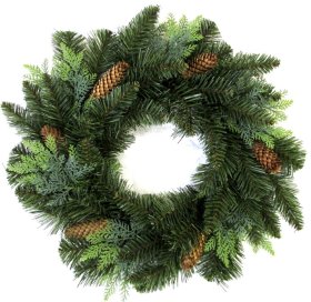 Kalėdų vainikas NOVELLY HOME H034, su kankorėžiais, skersmuo 60 cm