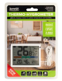 Vidaus ir lauko termometras-higrometras KENNER DT-313