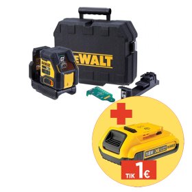 Akumuliatorinis kryžminių linijų lazeris DEWALT DCLE34021N-XJ, žalias spindulys, 18 V, be akumuliatoriaus ir kroviklio