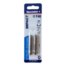 Smūginis sukimo antgalis SPECIALIST+ Torx Grip T40, 50 mm, 2 vnt.