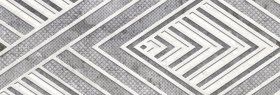 Plytelių keraminis dekoras CRISTACER Scarlett Decor, 20 x 60 cm, 1,200 m2/dėž., spalva pilka/balta