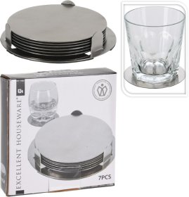 Padėkliukų rinkinys EXCELLENT, sidabrinės sp., 6 vnt.