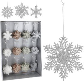 Kalėdiniai papuošimai Snaigės, 3 skirtingų sp., 4 skirtingi dizainai