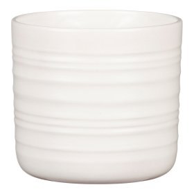 Kambarinis keraminis vazonas SCHEURICH Soft Wool (850/14), baltos sp., vazono skersmuo 14 cm.
