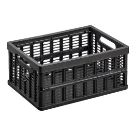 Sulankstoma dėžė PLAST TEAM, plastikinė, juodos sp., 23,9 x 10,9/2,5 x 17,6 cm