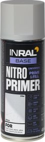 Aerozolinis, antikorozinis gruntas INRAL NITRO PRIMER, 400 ml, pilka, matinė