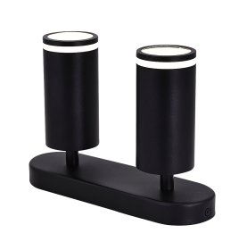 Kryptinis šviestuvas RABALUX Senobia 73034, GU10 2x MAX 35W, skermuo 55 mm, IP20, 230V, 50Hz, juodos sp.