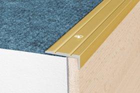 Aliumininė užbaigimo juostelė HESORA H 31 D1, 2,5 x 1 x 180 cm, mat.aukso spalvos, kilmės šalis ES