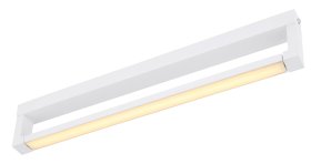 Sieninis veidrodžių ir paveikslų šviestuvas GLOBO Susi, 12W, 230V, 1530 lm, 3000K, IP44, metalinis, matinės baltos sp. 442 x 90 x 30 mm, 41498W