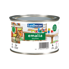 Universali akrilinė emalė LUXDECOR, 0,4 l, (02) balto krištolo spalvos, blizgus, vandens pagrindu