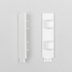 Lubinio karnizo HK užbaigimas HESORA, 2 bėgelių, dešininis/kairinis, baltos spalvos, 2 vnt., 33ZBGHK002