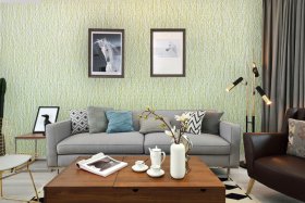 PVC klijuojama ruloninė sienų danga WAKSLINE Ym-05, spl. Geltona, 500x2800x2,5 mm, padengta aliuminio plėvele