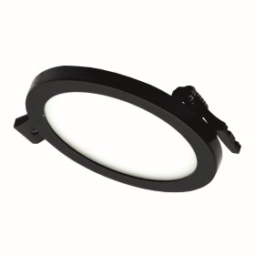 Montuojamas šviestuvas panelė TOPE Split, įl., LED 8W, 3000K, 461 lm, IP44, pjaunamos skylės matmenys 72 mm, siauras rėmelis, apvali, juodos sp., 6003000081