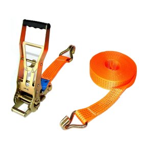 Krovinio tvirtinimo diržas ALBURNUS, ilgis 10 m, plotis 50 mm, maksimali apkrova 5 t, ilga rankena, sertifikuotas