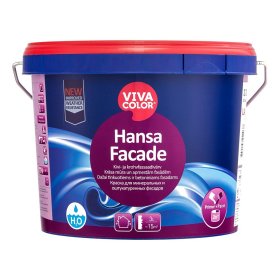 Mineralinių fasadų dažai VIVACOLOR Hansa Facade, 2,7 l, LA bazė, balti, visiškai matiniai