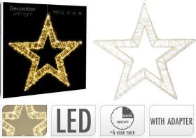 LED dekoracija Žvaigždė, 50 cm, 1440 LED, šiltai baltos sp.