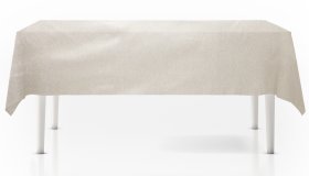 Kalėdinė staltiesė, 140 x 240 cm, šampano sp., 60% poliesteris, 40% metalizuotas pluoštas