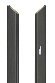 Laminuota durų stakta VOSTER, reguliuojama, su apvadais, komplektas durų varčiai, dešinė, spalva Anthracite, 100-120x60x2109 mm, 2vnt., 110-120x 60x784 mm, 1vnt.