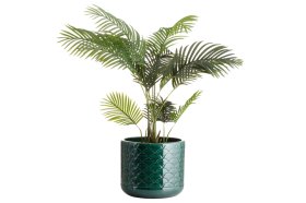 Keraminis lauko vazonas 4Living Pesaro, žalios sp., 40,5 x 40,5 x 35 cm.