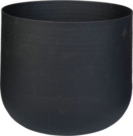 Lauko vazonas, metalinis, juodos sp., 41 x 41 x 33 cm.