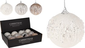 Eglutės žaisliukas, 3 skirtingos spalvos ir 2 dizainai, skersmuo 8 cm