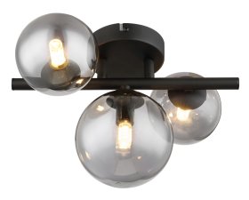 Pakabinamas šviestuvas GLOBO Riha, G9, 208x283x189 mm, komplektacijoje su LED lemputėmis, 3x3,5W, 350 lm, 3000K, 230V, juodos sp.