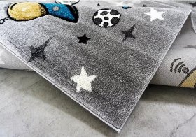 Kilimas RICCO Smart Kids, 120 x 180 cm, pilkos spalvos (22924), Turkija, 18B-2S1218