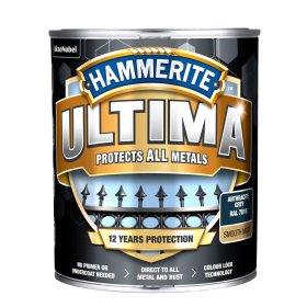 Antikoroziniai dažai HAMMERITE Ultima, 0,7 l, antracito sp., matiniai