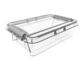 Daiktadėžė PLAST TEAM Pro Box, su dangčiu, skaidri, 14,2 x 5,7 x 21 cm, 0,9 l,