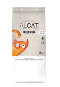 Sausas ėdalas katėms ALCAT, suaugusioms sterilizuotoms katėms, monoproteininei dietai, su silkę, lašiša ir žuvies miltais, 8 kg