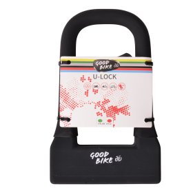 Dviračio spyna GOOD BIKE, U formos, 2 raktai, 14x190x130x124mm