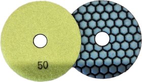 Deimantinis akmens poliravimo diskas DIA TOOLS, kibus, 100 mm, P50, sausam poliravimui