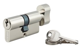 Spynos cilindras THIRARD, SA, su užsuktuku, 3 raktai, nikelis, 30x30mm, 193615