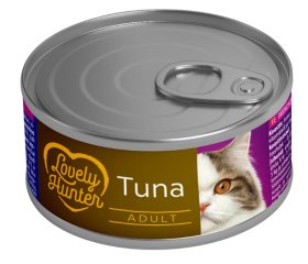 Konservuotas kačių ėdalas LOVELY HUNTER, su tunu, 85g