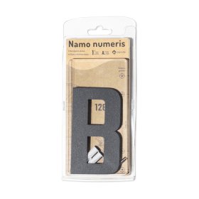 Namo raidė B, 120 mm, antracito sp, nerūdijantis plienas
