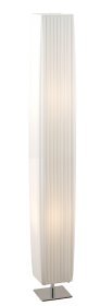 Toršeras GLOBO BAILEY, 2xE27, 40W, 230V, su jungikliu, plisuotas, 140x140x1190 mm, laido ilgis 1,8 m, baltos sp.