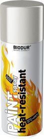 Karščiui atspari emalė BIODUR Paint Heat- Resistant, sidabrinė, 400 ml