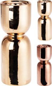 Žvakidė, aukso arba vario sp., 6,1 x 6,1 x 16,1 cm