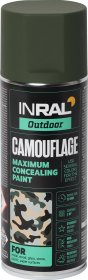 Aerozoliniai dažai INRAL Camouflage, bronzinė žalia, matinė, RAL6031, 400ml