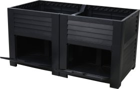 Plastikinė sandėliavimo dėžė sodui, su pakelta lysve, 150 x 76 x 78 cm, antracito sp.