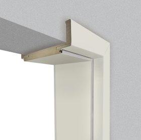 Laminuota durų stakta VOSTER, reguliuojama, su apvadais, komplektas durų varčiai, dešininė, spl. Grau, 100-120x2019 mm, 2 vnt., 110-120x784 mm, 1 vnt.