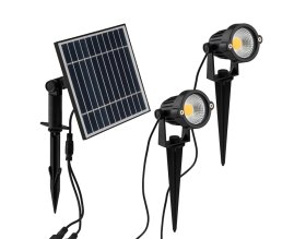 Lauko šviestuvas V-TAC VT-11031, 2vnt., su saulės elementais, veikimo laikas 12 val., 2 x 90 lm, 3000 K, IP65