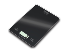 Virtuvinės svarstyklės CASO Slim, juoda sp.