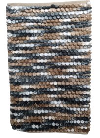 Vonios kilimėlis LOTUS Mosaic, 50 x 80 cm, 60% poliesteris/40% medvilnė, rudas