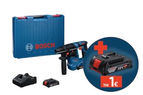 Akumuliatorinis perforatorius BOSCH Professional GBH 18 V-18, 18 V, komplekte 2 x 2,0 Ah akumuliatoriai ir kroviklis, lagaminas, 0611927001