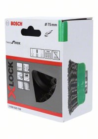 Pintos vielos šepetys iš nerūdijančiojo plieno BOSCH X-Lock, 75 mm, 0,5 mm
